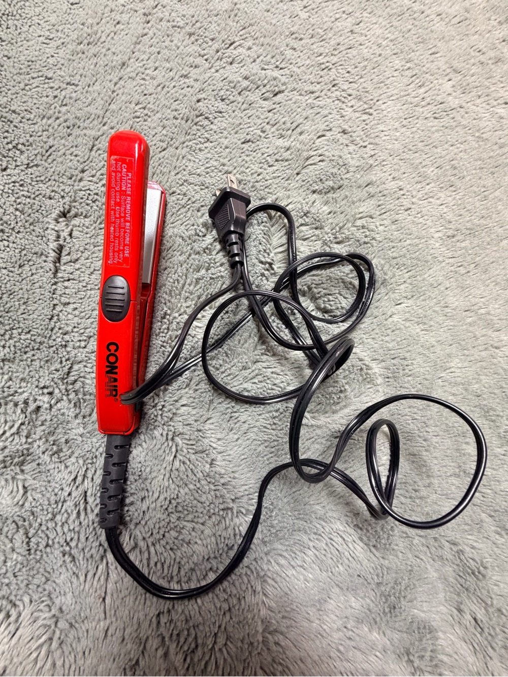 Conair Red Mini Hair Straightener - Compact Styling Iron